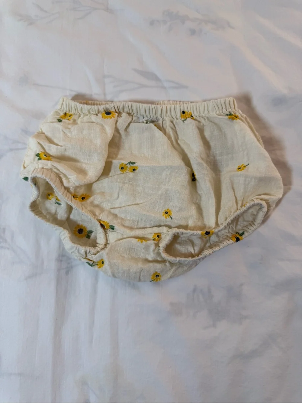 Old Navy Baby Girls Cream Sunflower Dress and Bloomer Set